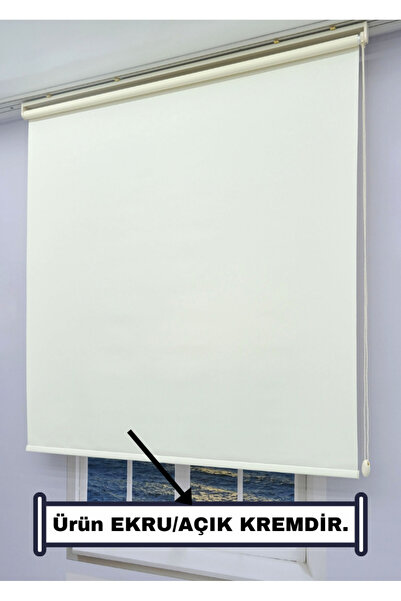 ESDEH Stor Güneşlik Perde - ULTRA Kalın Kumaş - DÜZ/ETEKSİZ - Alüminyum Kasa