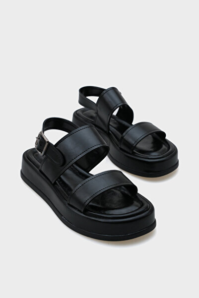 Capone Outfitters Sandale de damă confortabile cu toc cu pană cu o singură curea Marris