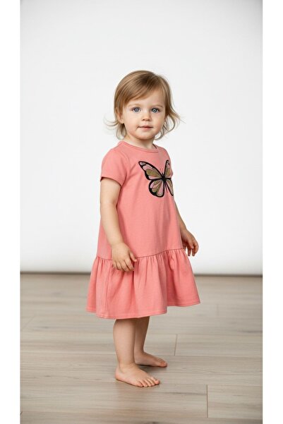 Milk & Muffin Dress Girl Children's Holiday Wear Puppy Mouth Color Girl's Dress