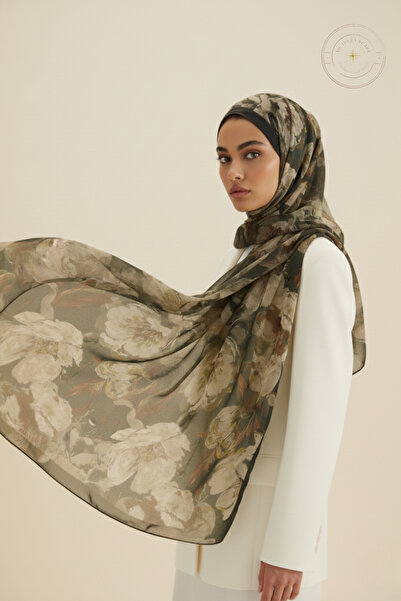Ad Astra Scarf Luna İpek Krep Şal