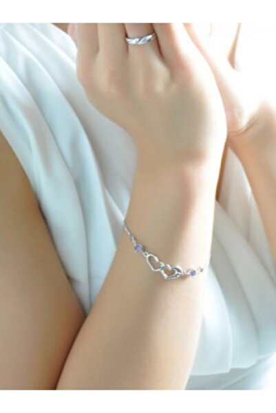 OEM Brățară Eternity cu Inimă Dublă – Strălucirea Iubirii, placată cu Argint S925