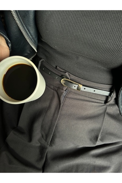 LİA KEMER Flare Round Patterned Women's Gold Buckle Belt Jacket Belt Dress Be...