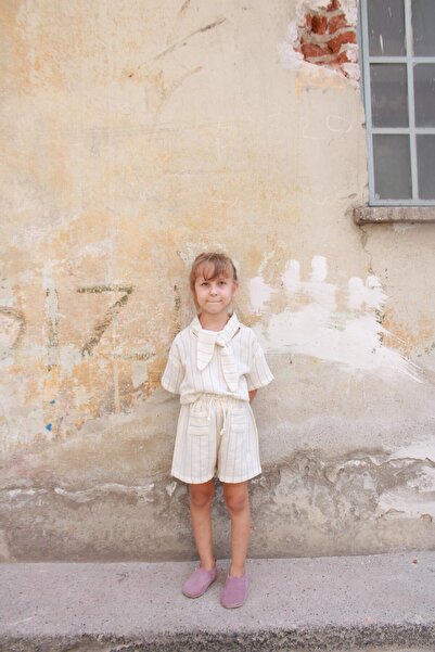 Oh La La Koala For Little Ones Set de sus și de jos cu guler cu dungi albastre