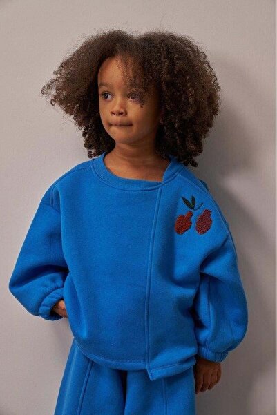 Oh La La Koala For Little Ones Синій комплект з асиметричними деталями та вишивкою на плечах