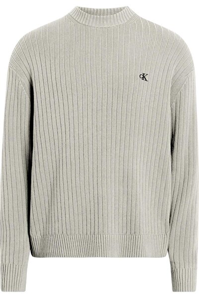 Calvin Klein Ls Vertical Texture Cttn Erkek Triko