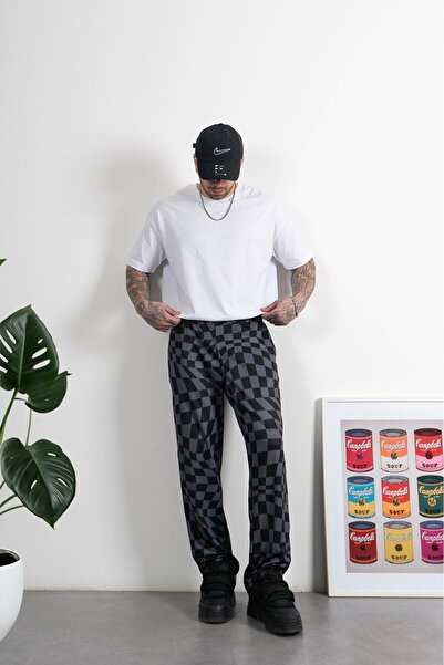 UKHWD SUPPLY Tribal Checkered DryTech Erkek Pantolon UK1176SYGR