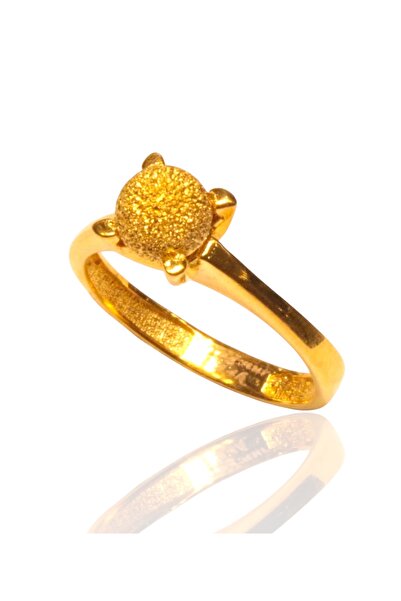 Hakan Güler Kuyumculuk 14 Ayar Altın Tek Top Taşsız Yüzük