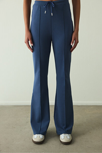 Penti Indigo Nervour High Waist Slim Fit Flared Trousers
