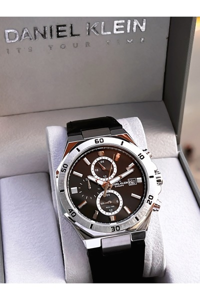 Daniel Klein ساعة يد رجالية BLKT.2.863 دانيال كلاين بسلك جلدي 30 متر مقاومة ل...