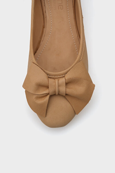 Capone Outfitters Bliss női valódi bőr balerinák masni kiegészítőkkel