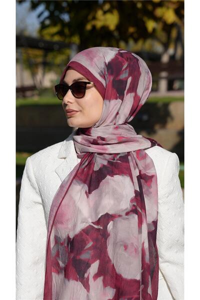 Baştacı DESENLİ CRASH 0387 BORDO ŞAL