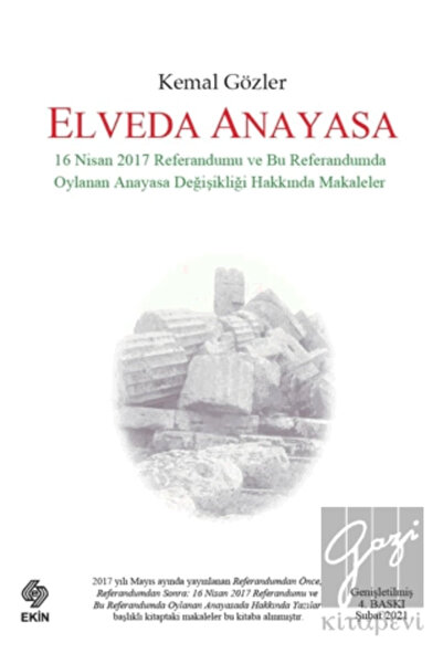 Ekin Yayınevi Elveda Anayasa Kemal Gözler