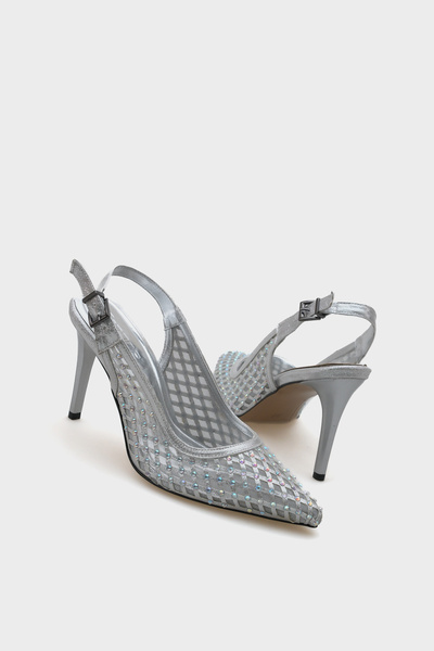 Capone Outfitters Stoned Mesh Stiletto