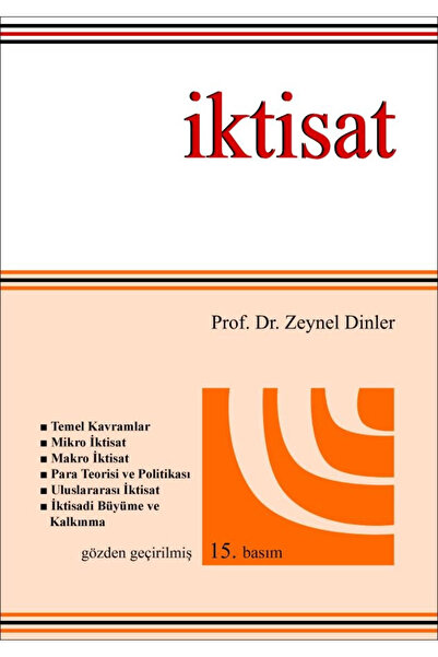 Ekin Basım Yayın İktisat / Zeynel Dinler / Ekin Basım Yayın / 9786256263253