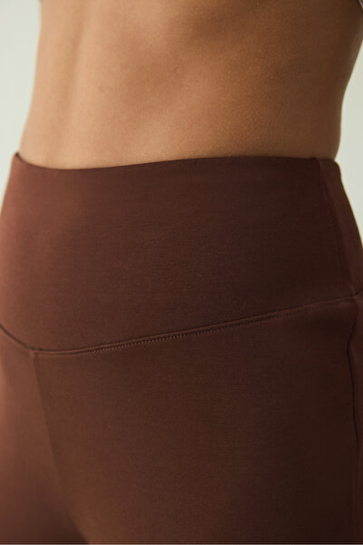 Penti Cappuccino Easy Yüksek Bel Slim Fit İspanyol Paça Pantolon