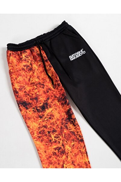 No Future Sastoshi Nakamoto Flame Pants Sweatpants Nf0546Sy
