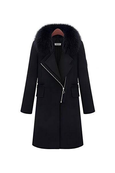 Barbora Kışlık Kürklü Kaşe Kadın Kaban