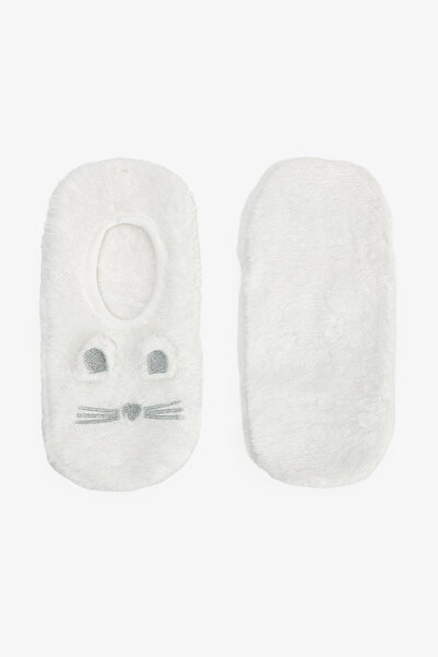 Penti Cizme de casă brodate cu pisică drăguță albă