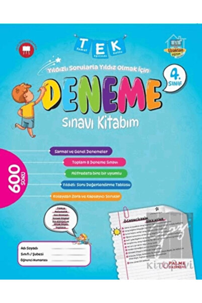 Palme Yayınevi 4. Sınıf Tek Deneme Sınavı Kitabım Komisyon 20-2-5