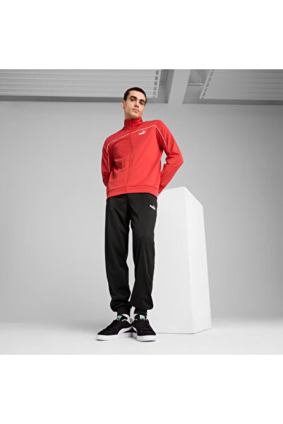 Puma Poly Piping Suit Tracksuit Set 684852 Red Fire