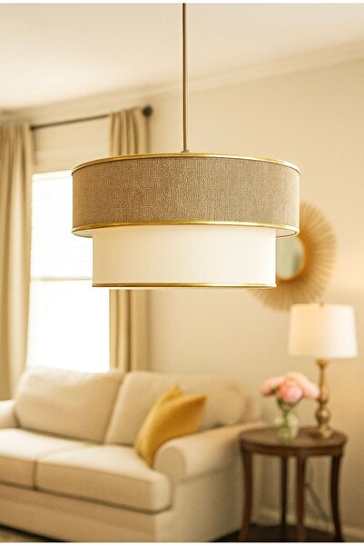 Emg DesiGn Kumaş Başlık 2 Katlı Pasta Avize Yatak Odası Çocuk Odası