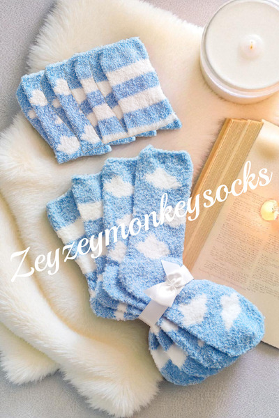 ZEYZEY MONKEY Yumoş Women's Sleep Socks Set (Compatible with Size 36/41)