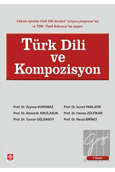 Ekin Yayınevi Türk Dili Ve Kompozisyon Zeynep Korkmaz /