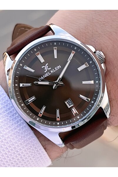 Daniel Klein BLKT.2.561 دانيال كلاين حزام جلدي 30 متر مقاوم للماء ساعة يد رجالية