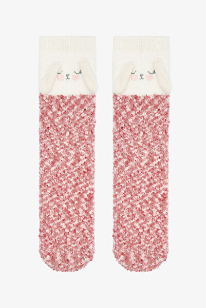 Penti Knochenweiß Sleepy Bunny Rabbit bestickte Sockenbooties