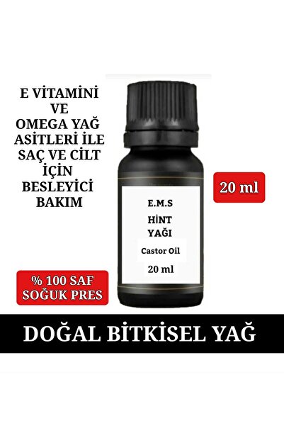 E.M.S AVM HİNT YAĞI 20 ML (CASTOR OİL) % 100 SAF - SOĞUK PRES.