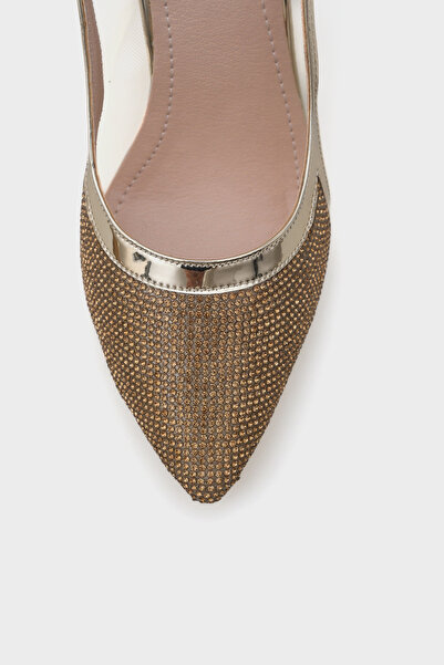 Capone Outfitters Ola 750 Women's Heeled Stone Mesh Open Back Shoes