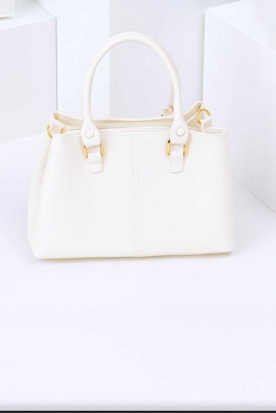 ÖZÜM TAKI Women's Light White Shoulder and Arm Bag