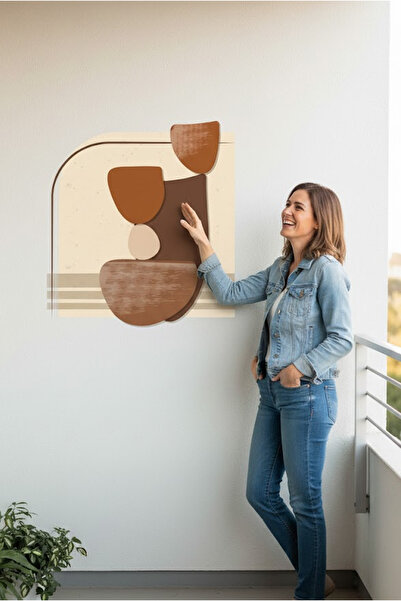 Kt Grup Boho apstraktni kamenje - Moderna zidna naljepnica za dnevnu sobu, so...