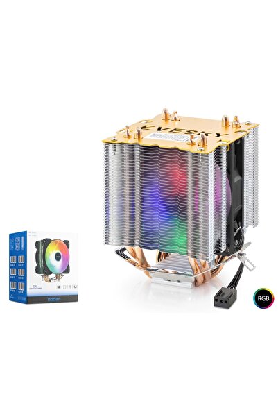 NODAR ND2604 CPU İşlemci Kule Tipi Soğutucu 500 Serisi Çift Fanlı 4 Bakır Bor...