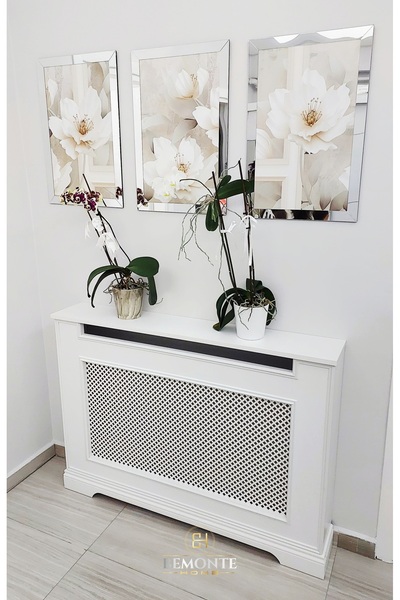 Home Bemonte Home Safir Petek Kaplama, [100 cm] Petek Kapama, Kalorifer Kaplaması, Petek Önü Dresuar