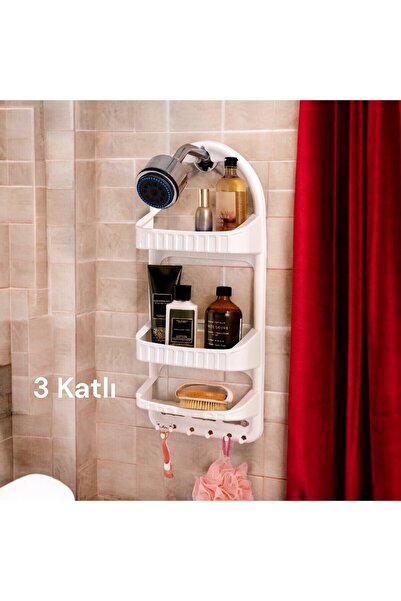 Nesto Home 3 Katlı Şampuanlık Düzenleyici Banyo Organizeri