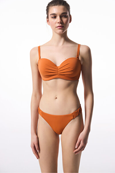 Penti Orange Macrame Detailed Bikini Bottom