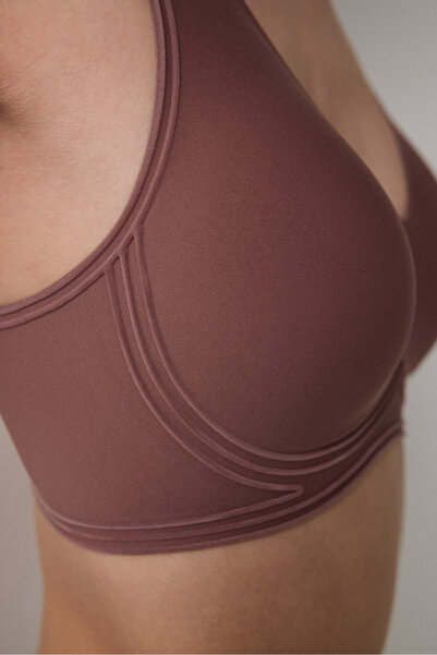 Penti Printed Invisible Kahverengi Sütyen