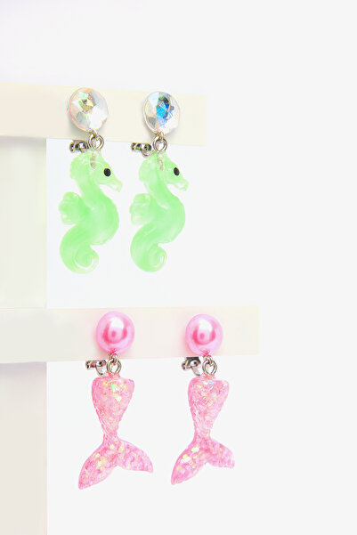 Penti Kız Çocuk Mermaid Renkli Küpe
