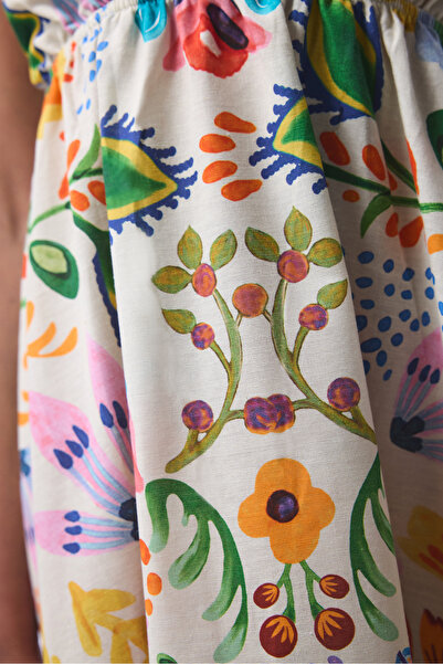 Penti Ila Strandkleid mit Blumenmuster und Maxi-V-Ausschnitt