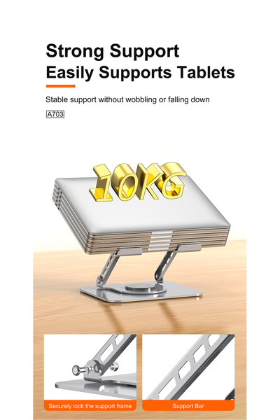 Aspor حامل لابتوب A703 – قاعدة معدنية قابلة للطي