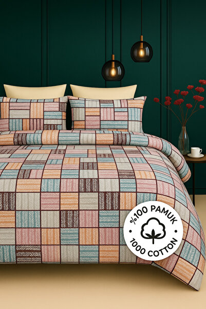 Sheri Home Tekstil Lastikli Çarşaflı Tek Kişilik Nevresim Takımı KIRÇİÇEKMODE...