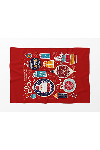 Erays Home Christmas & Christmas Patterned Fleece Blanket Tv Blanket Merry Christmas