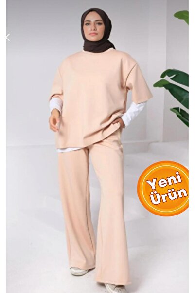 New Lune Women's Clothing 3-Piece Set, Scuba Fabric, High-Waist Pants with Po...