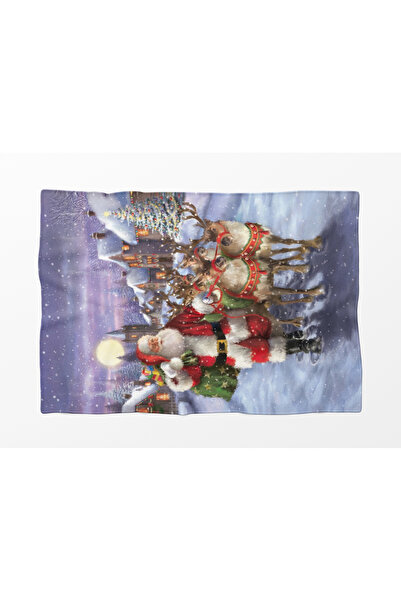 Erays Home Christmas & Christmas Patterned Fleece Blanket Tv Blanket Merry Christmas Christmas