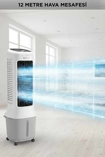 OLIMPIA SPLENDID Peler Tower 10 Hava Soğutucu Evaporatif Serinletici, 10 L Depo, 24 Hız, Uzaktan Kumandalı