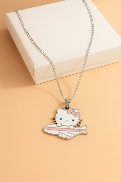 MakeWell Hello Kity Kuromi Figürleri Tasarımlı Zincirli Çocuk Kolyeleri