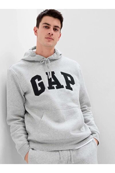 GAP Ανδρικό φούτερ με κουκούλα V-Heritage Logo Po 850834 ΓΚΡΙ