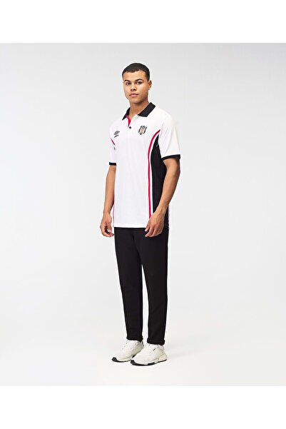 Kartal Yuvası Πέσιτσας Σ.Κ. Μπλουζάκι πόλο με λαιμόκοψη από βαμβάκι για προπόνηση ομάδας Bjk Umbro 25/26 ΛΕΥΚΟ