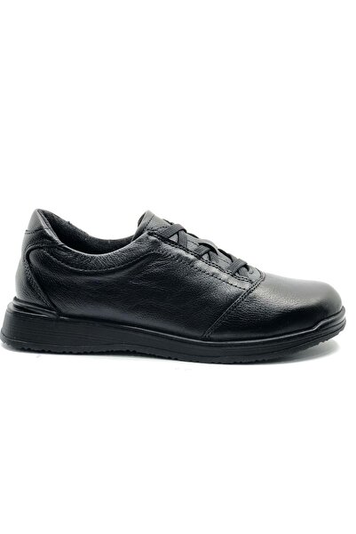 Venüs Agave Genuine Leather Orthopedic Women's Casual Shoes Black